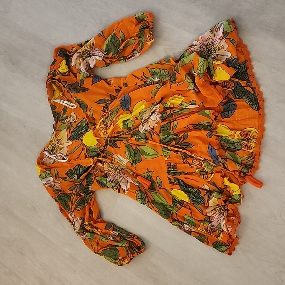 Blue Island Citrus Orange Coverup